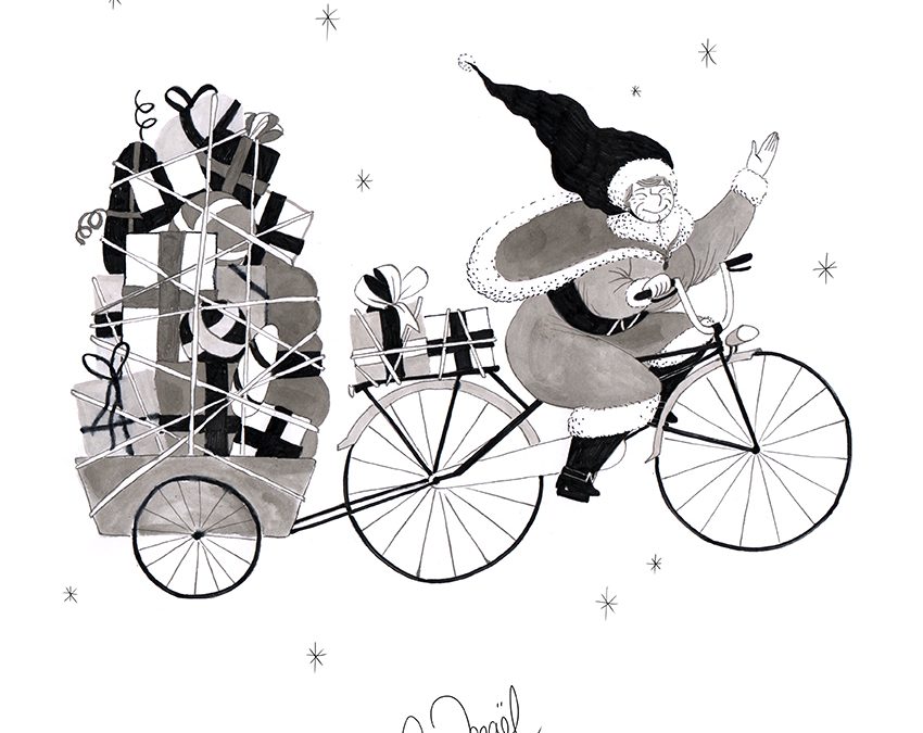 En 2016, même la mère Noël se met au vélo, Joyeux Noël !